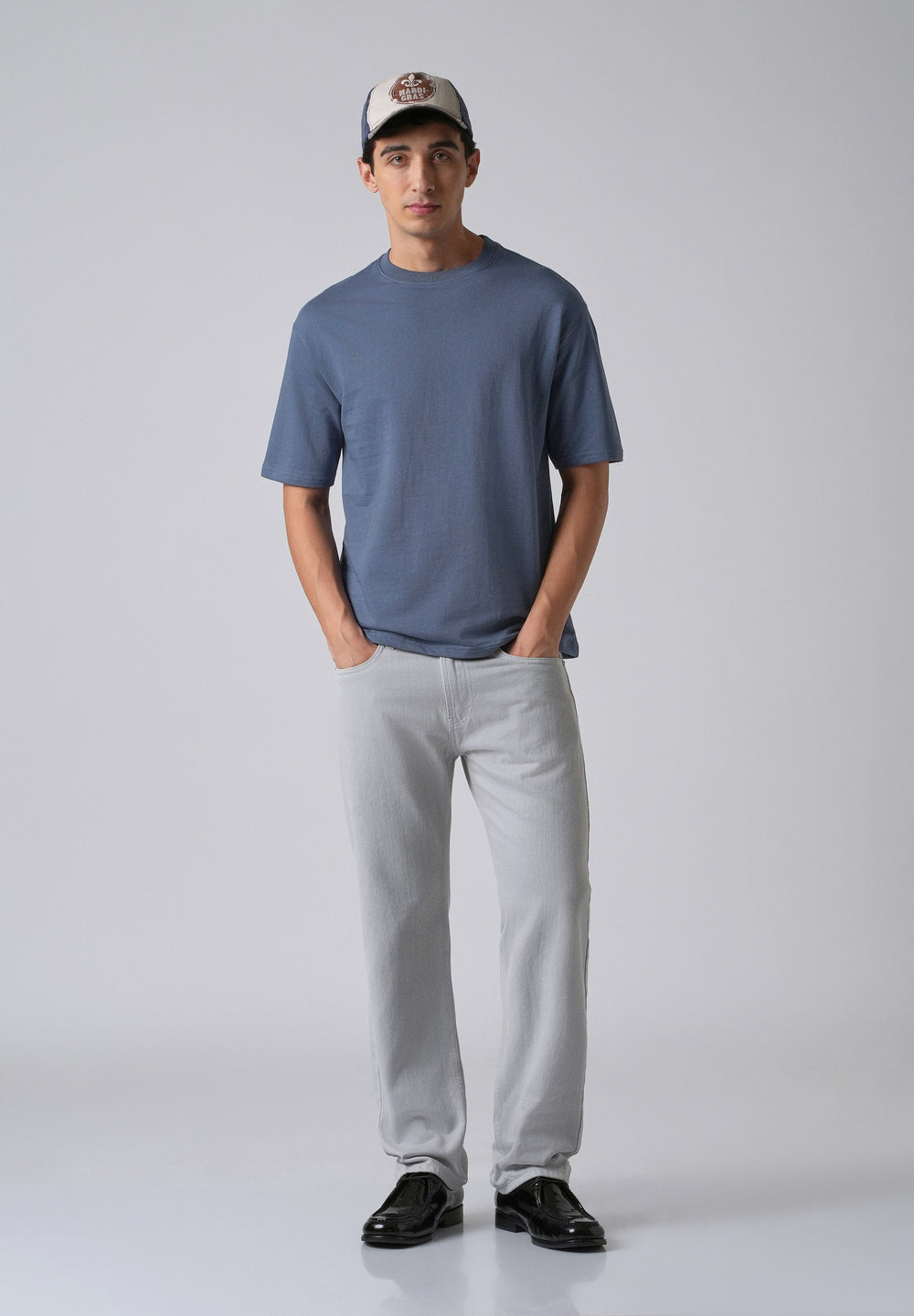 Blue Basic Relaxed Fit T-shirt