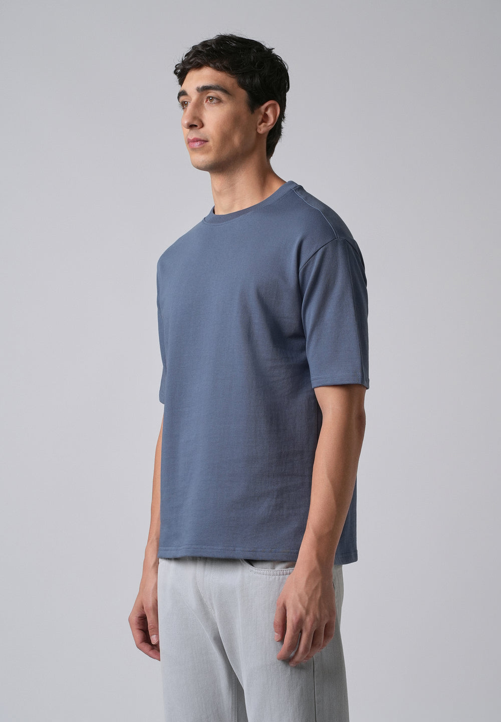 Blue Basic Relaxed Fit T-shirt