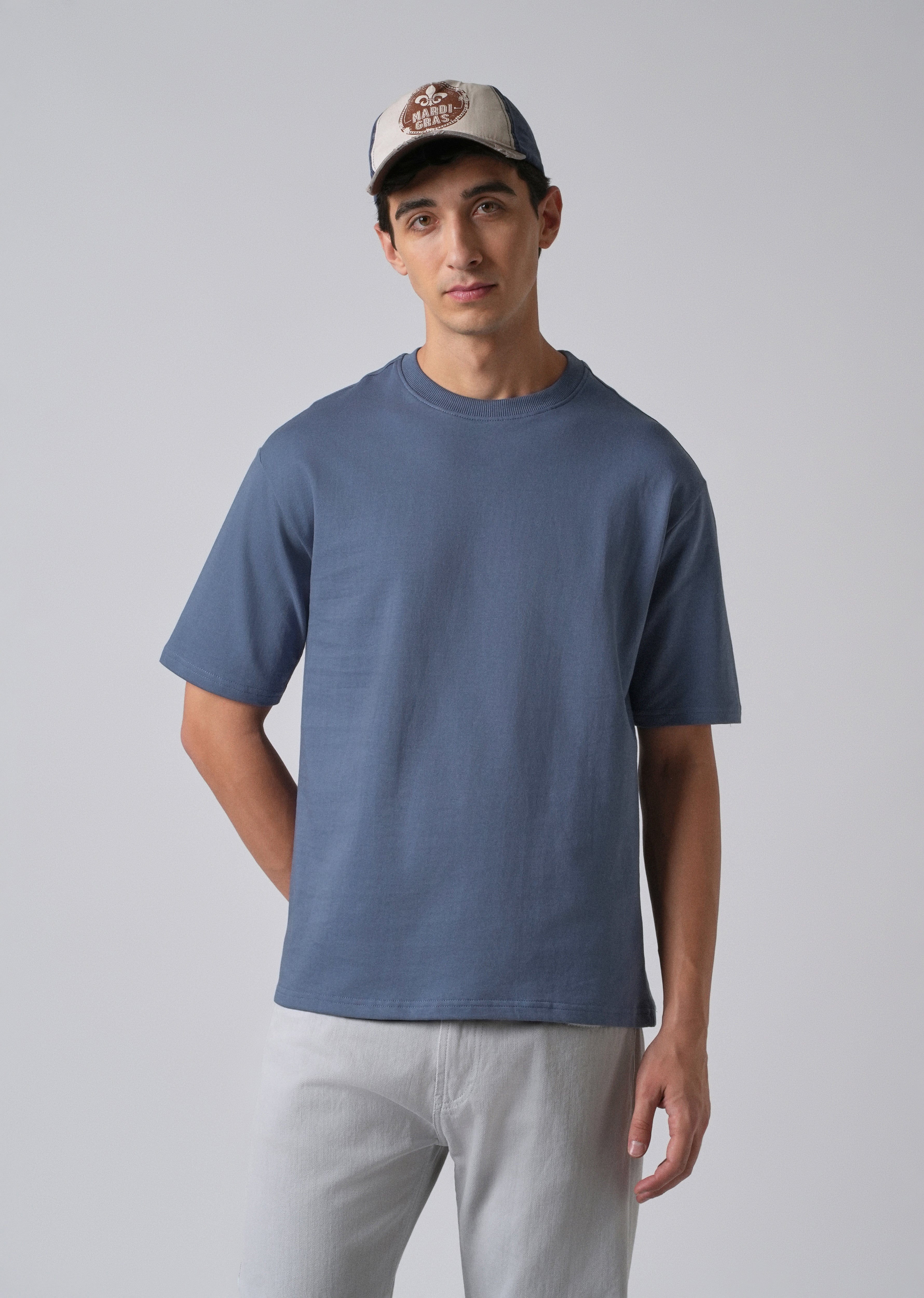 Blue Basic Relaxed Fit T-shirt
