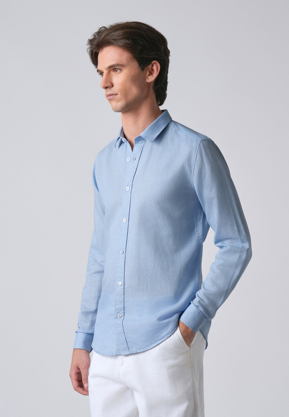 Blue Linen Shirt