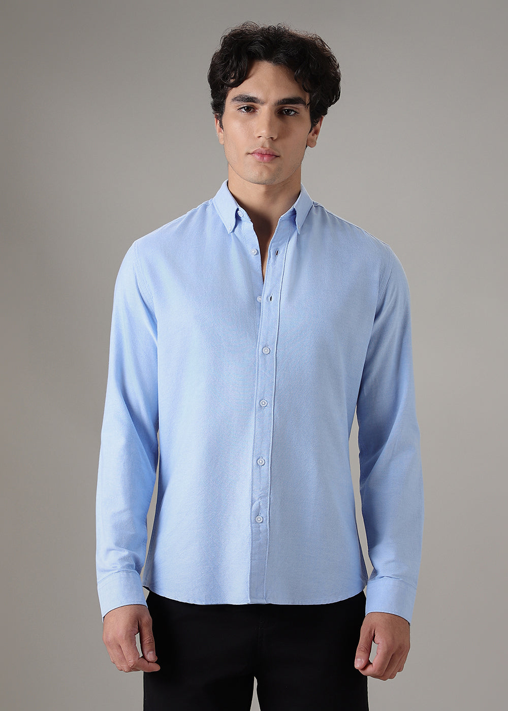 Blue Elbow Patch Oxford Shirt