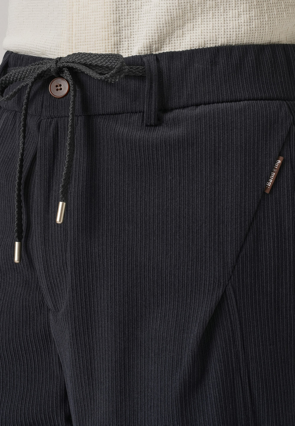 Blue Corduroy Drawstring Pant