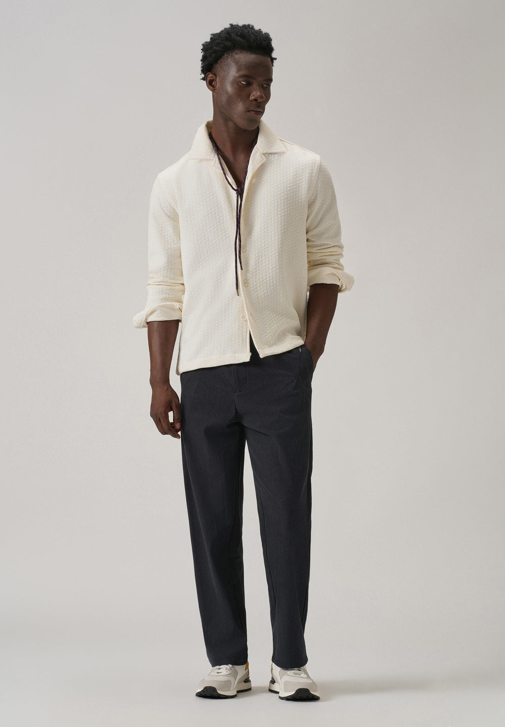 Blue Corduroy Drawstring Pant