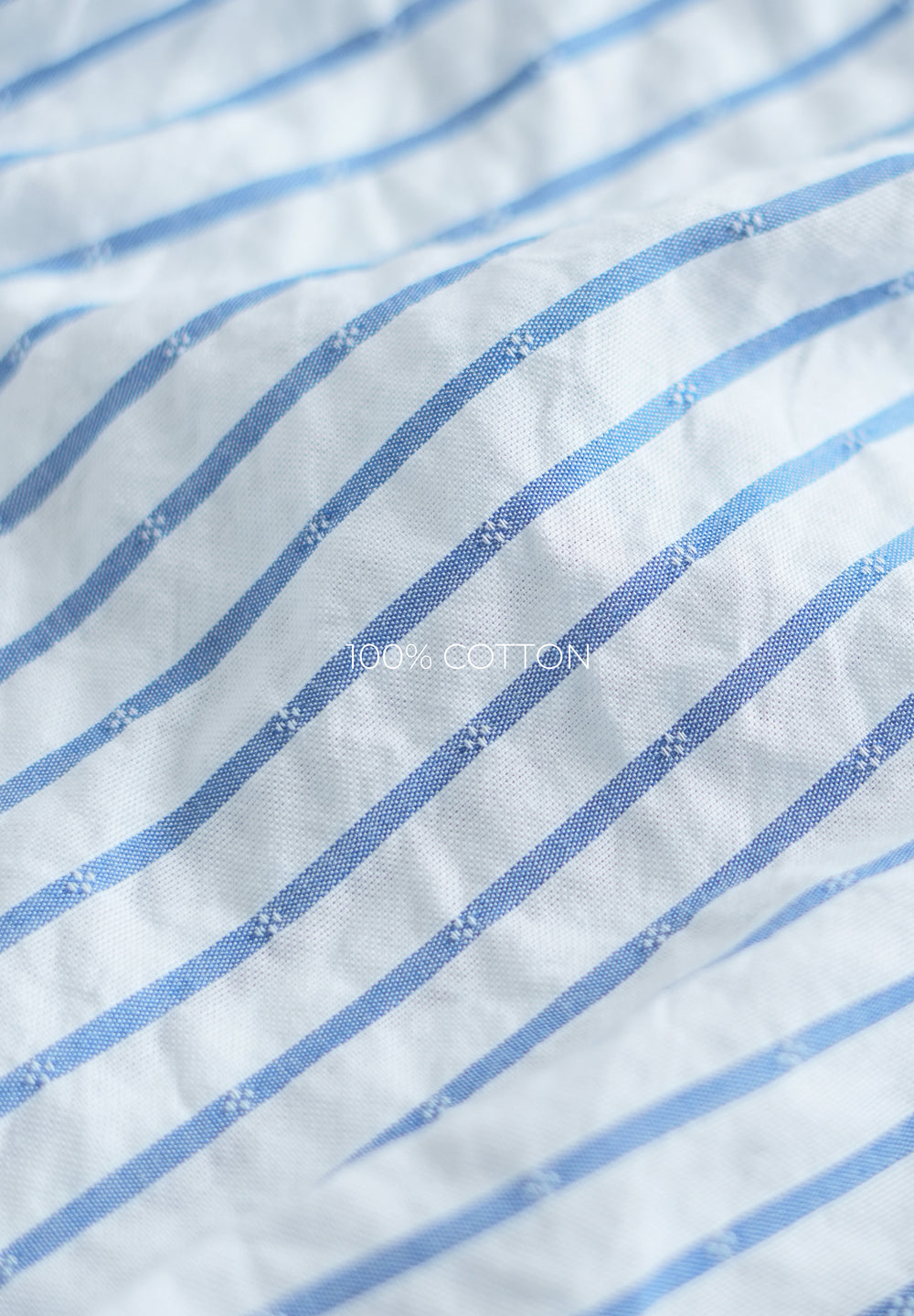 Blue Cotton Stripe Shirt