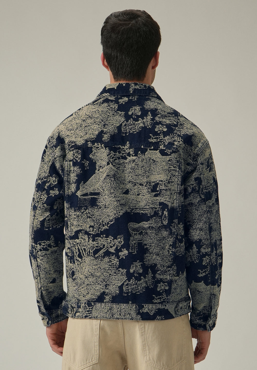 Blue Denim Jacquard Jacket
