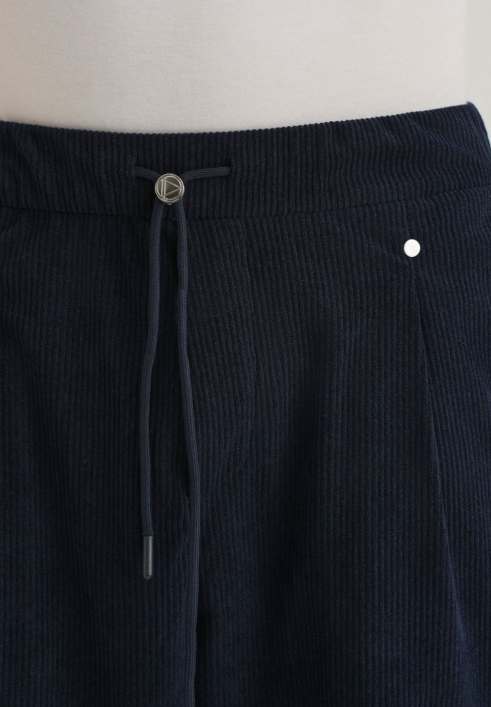 Blue Drawstring Corduroy Pant