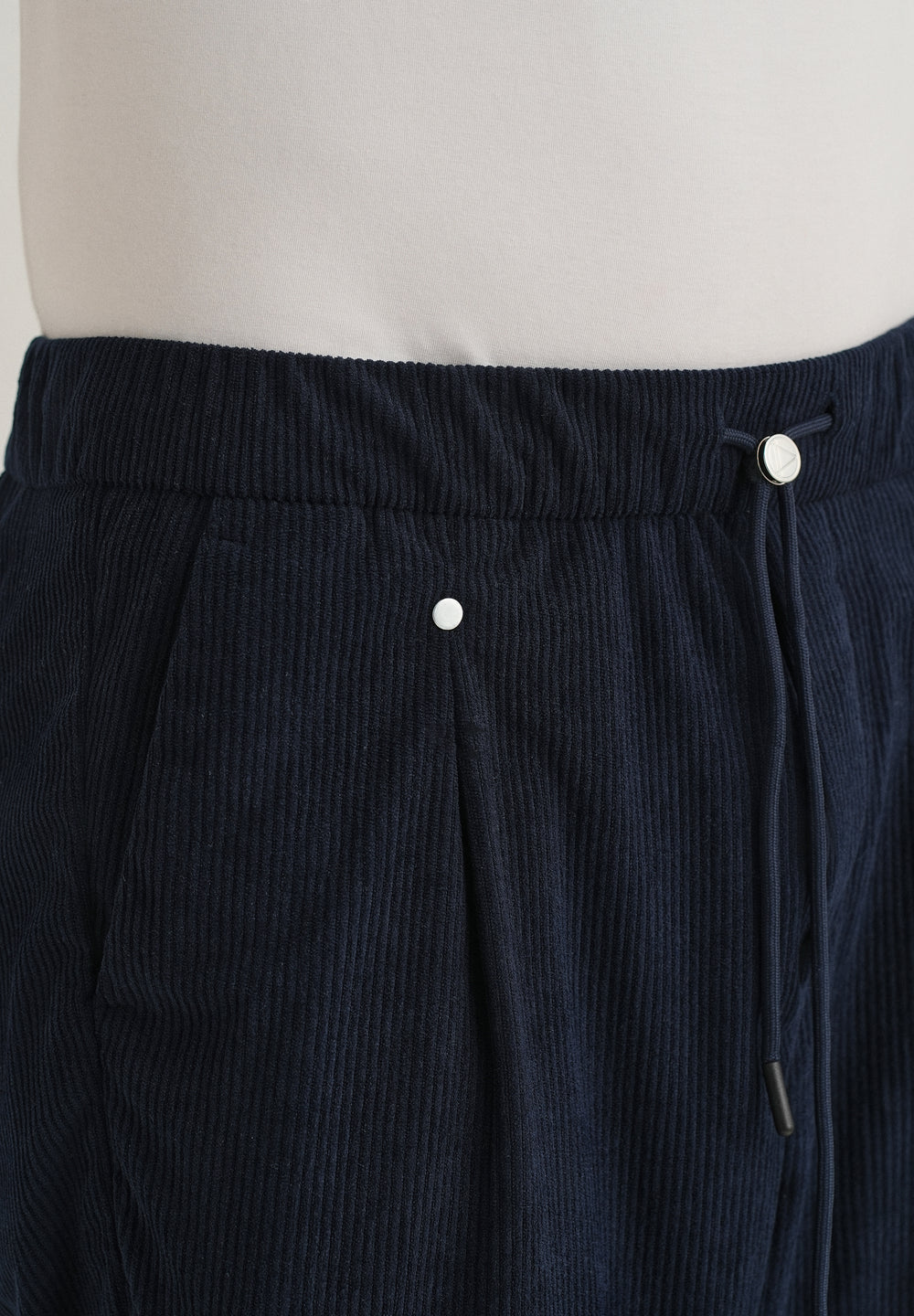 Blue Drawstring Corduroy Pant