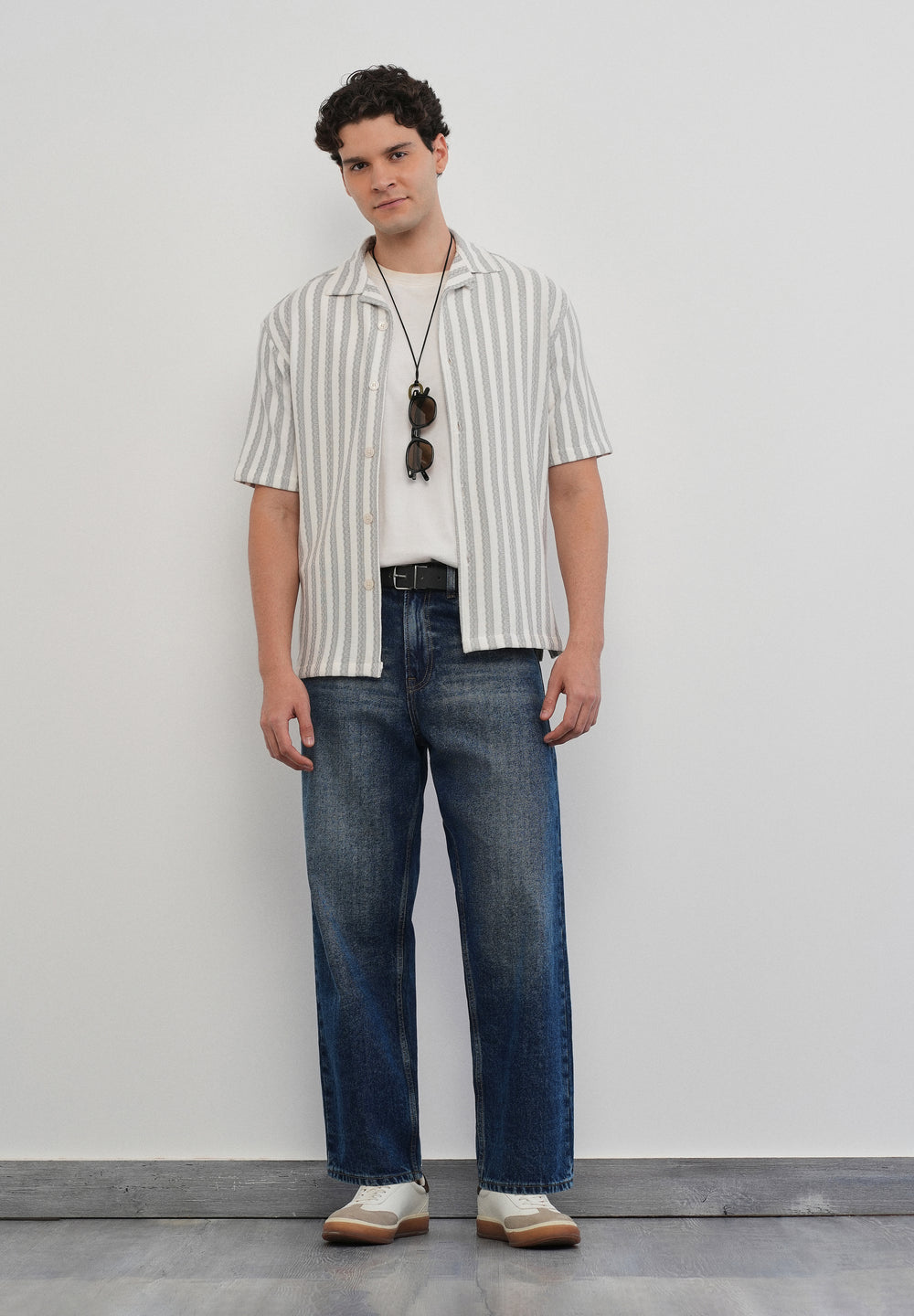 Blue Drift Wash Baggy Fit Jeans