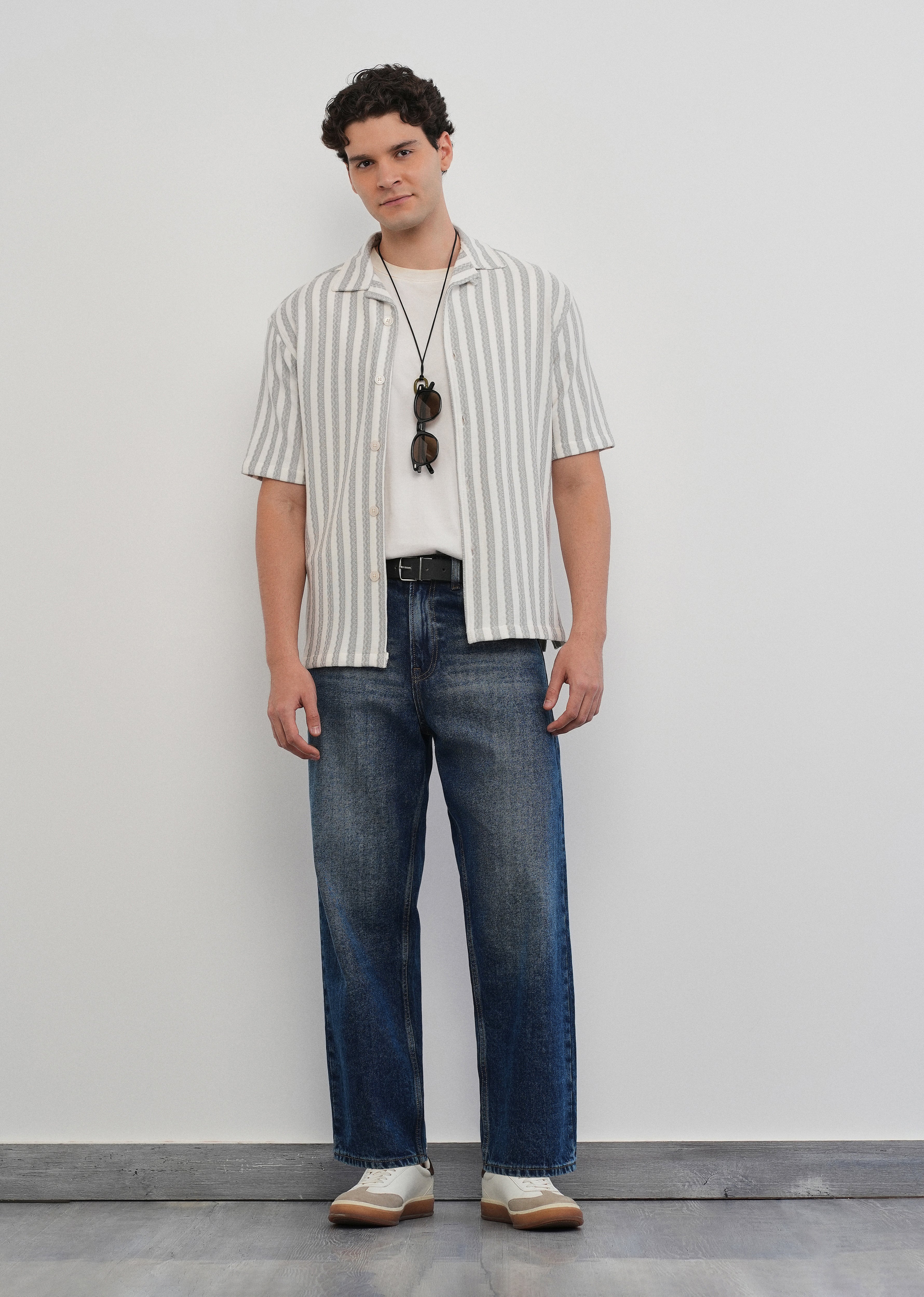 Blue Drift Wash Baggy Fit Jeans