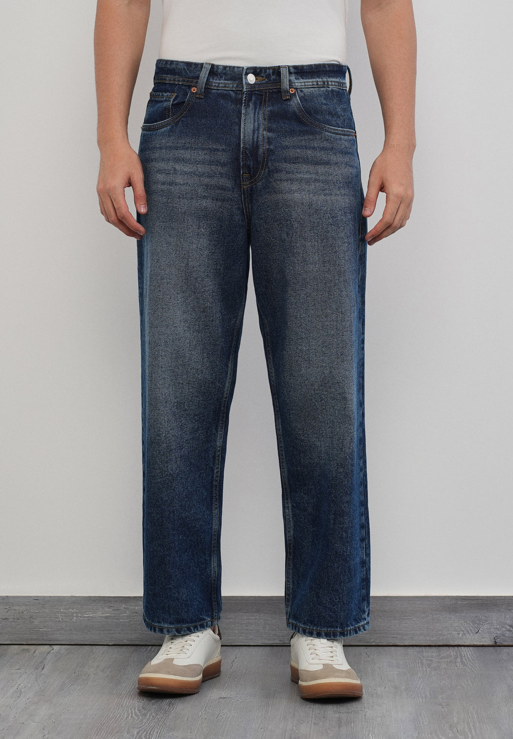 Blue Drift Wash Baggy Fit Jeans