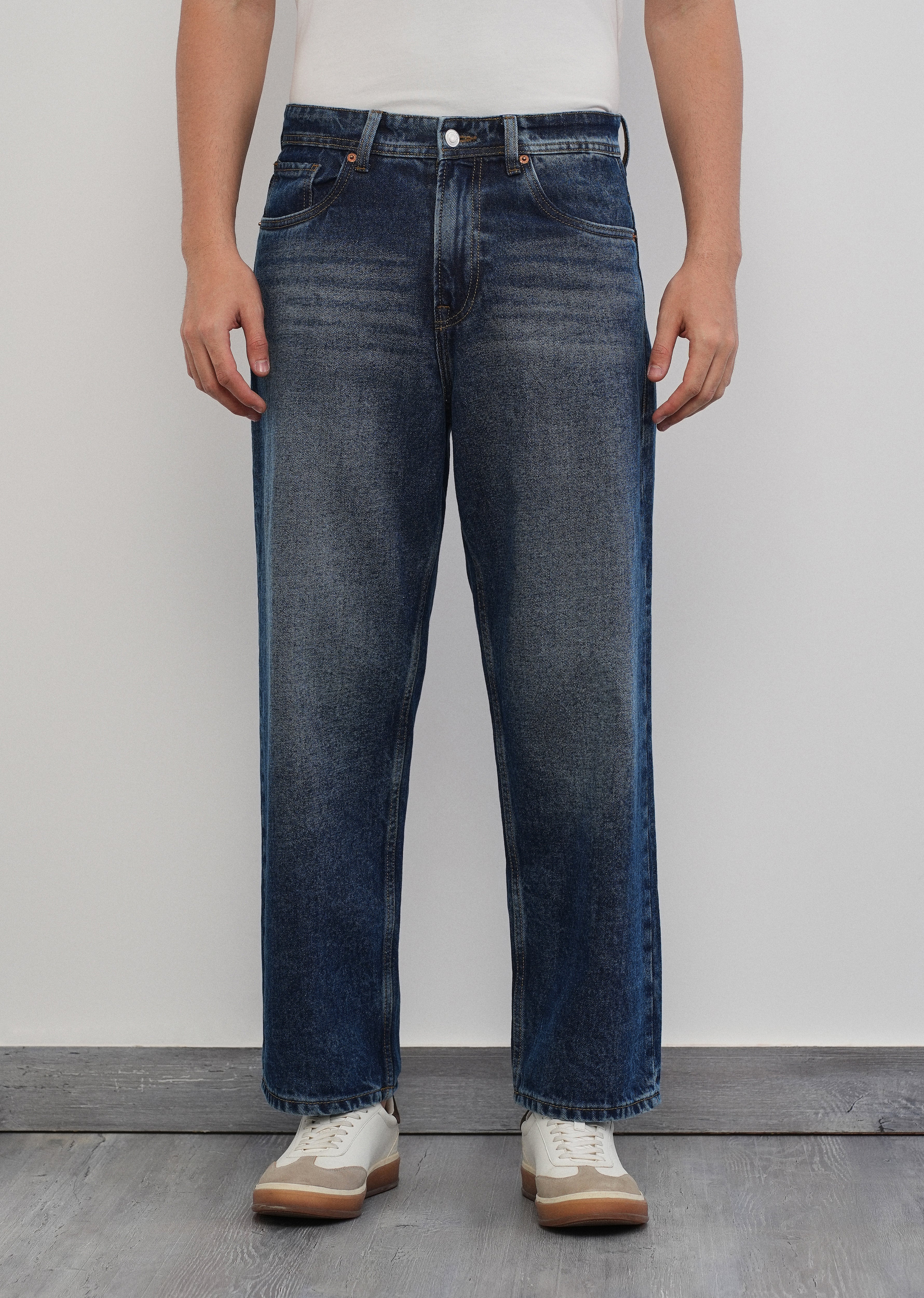 Blue Drift Wash Baggy Fit Jeans