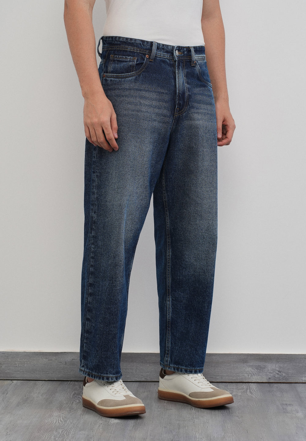 Blue Drift Wash Baggy Fit Jeans