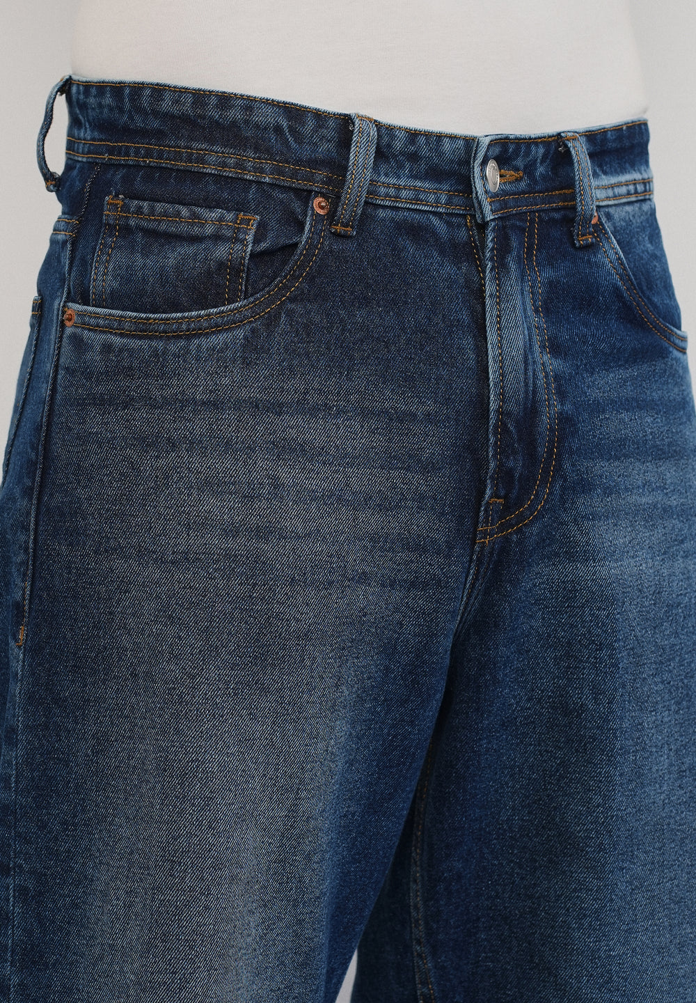 Blue Drift Wash Baggy Fit Jeans