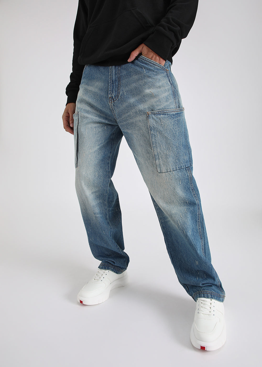 Blue Fade Baggy Fit Denim