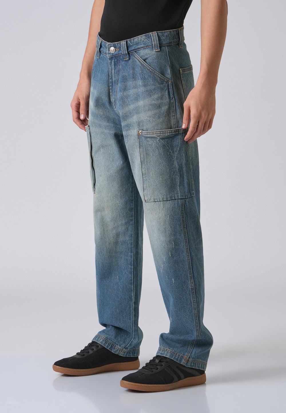 Blue Fade Baggy Fit Denim