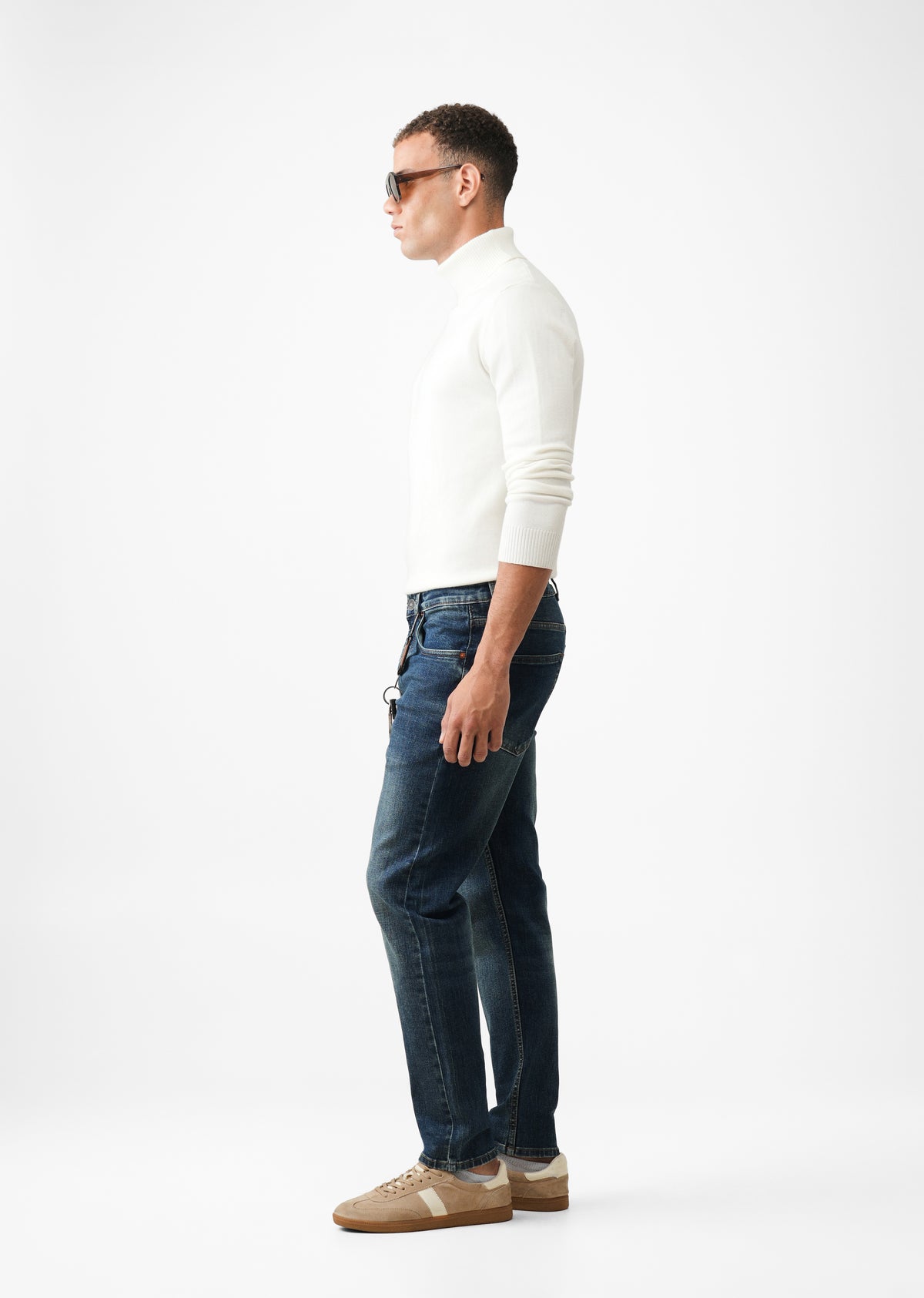 Blue Faded Slim Fit Jeans