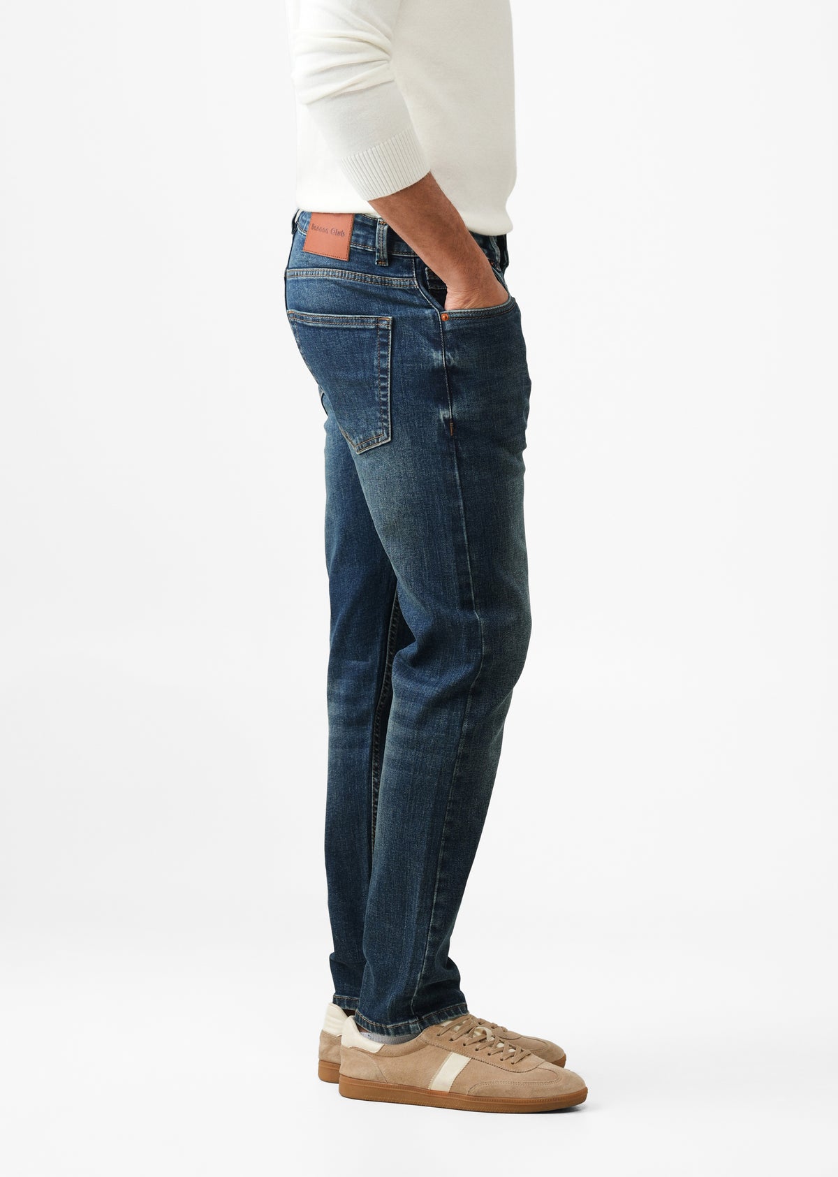 Blue Faded Slim Fit Jeans