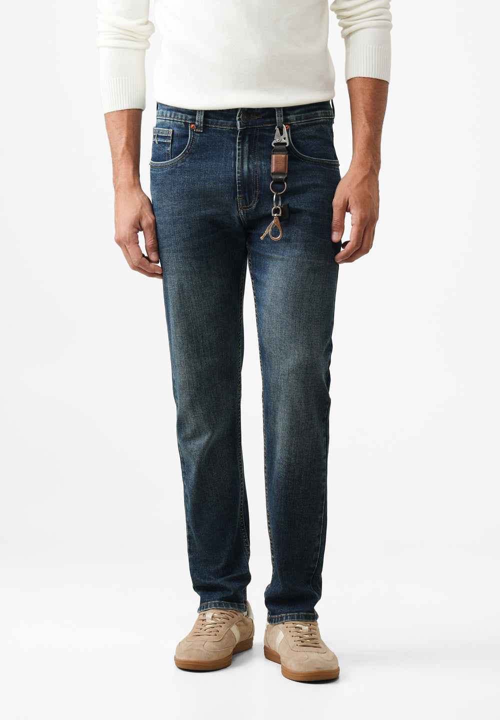 Blue Faded Slim Fit Jeans