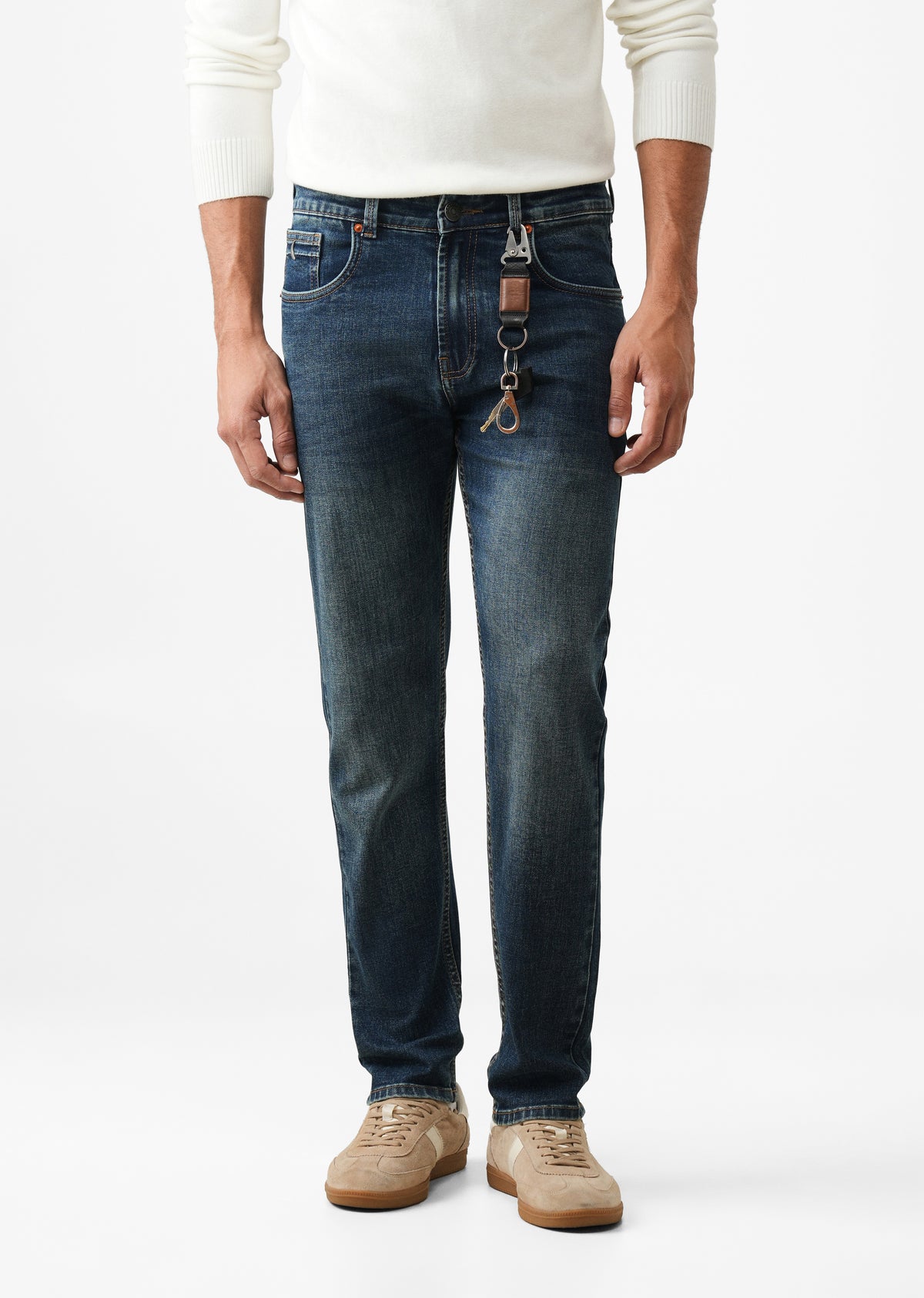 Blue Faded Slim Fit Jeans