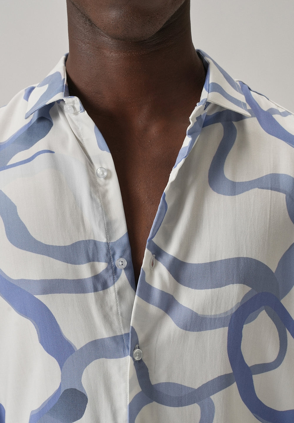 Blue Graffiti Printed Shirt