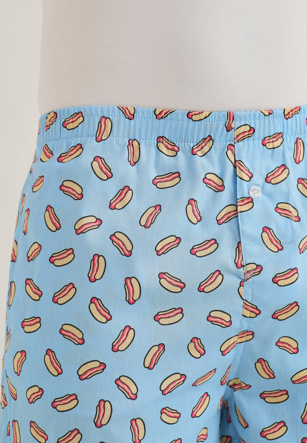 Blue Hotdog Printed Boxer