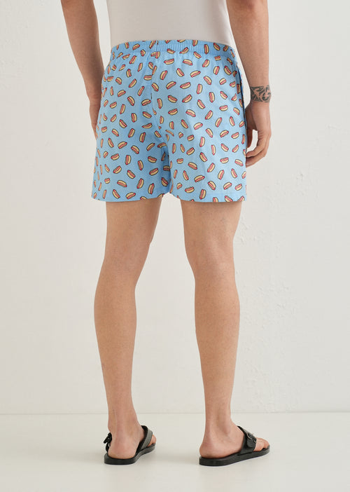 Blue Hotdog Printed Boxer