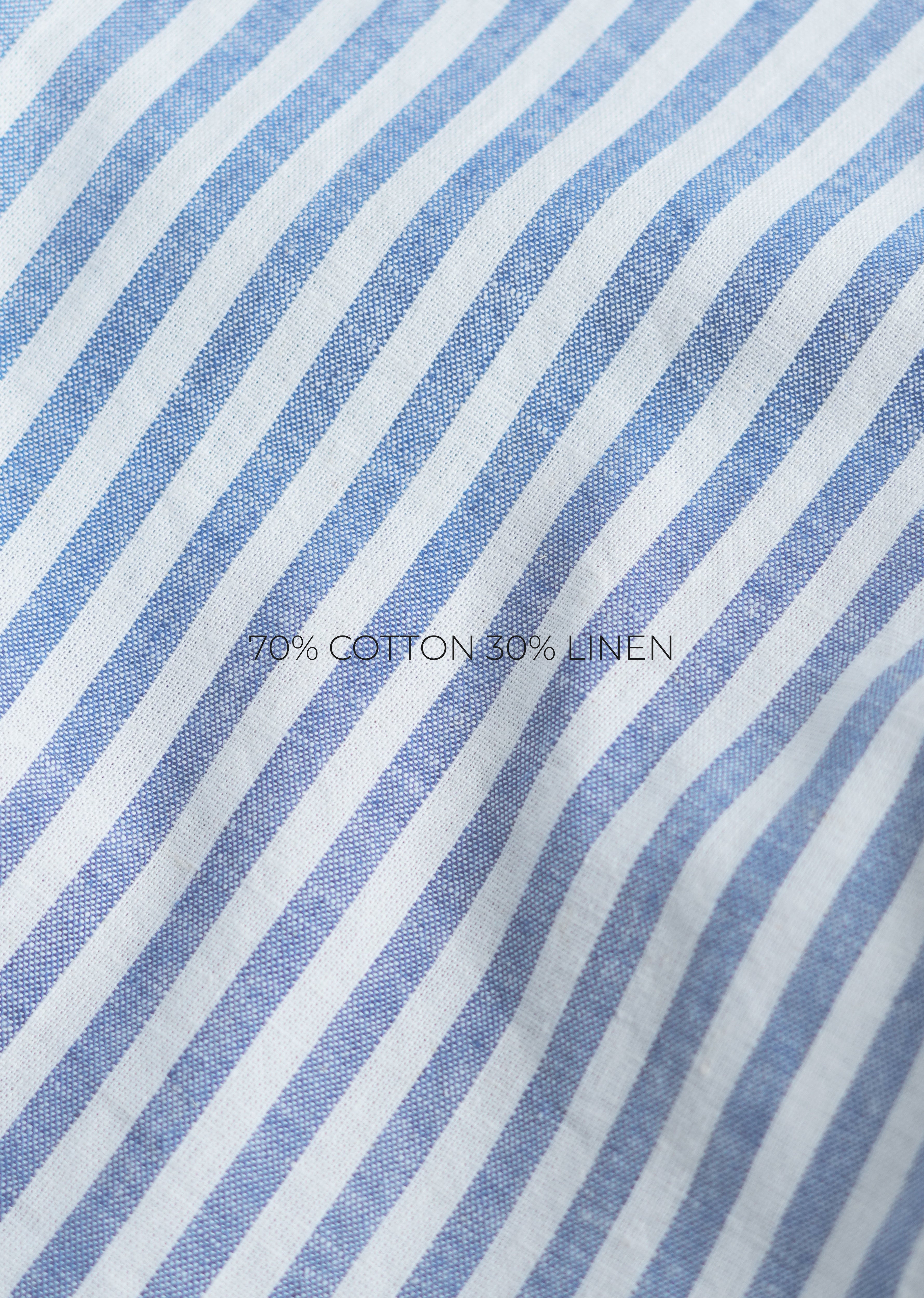 Blue Layered Look Stripe Shirt