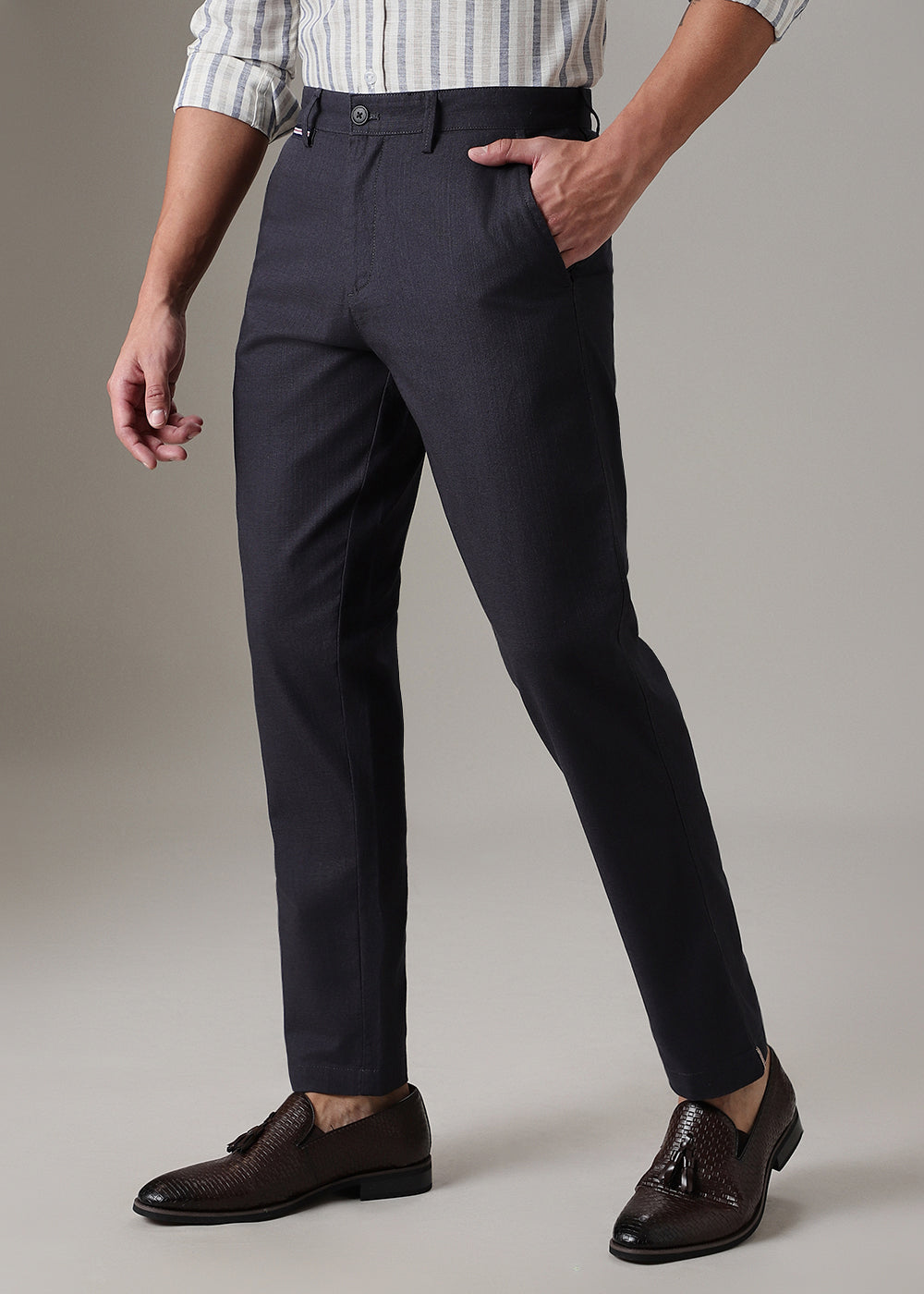 Blue Linen Trouser