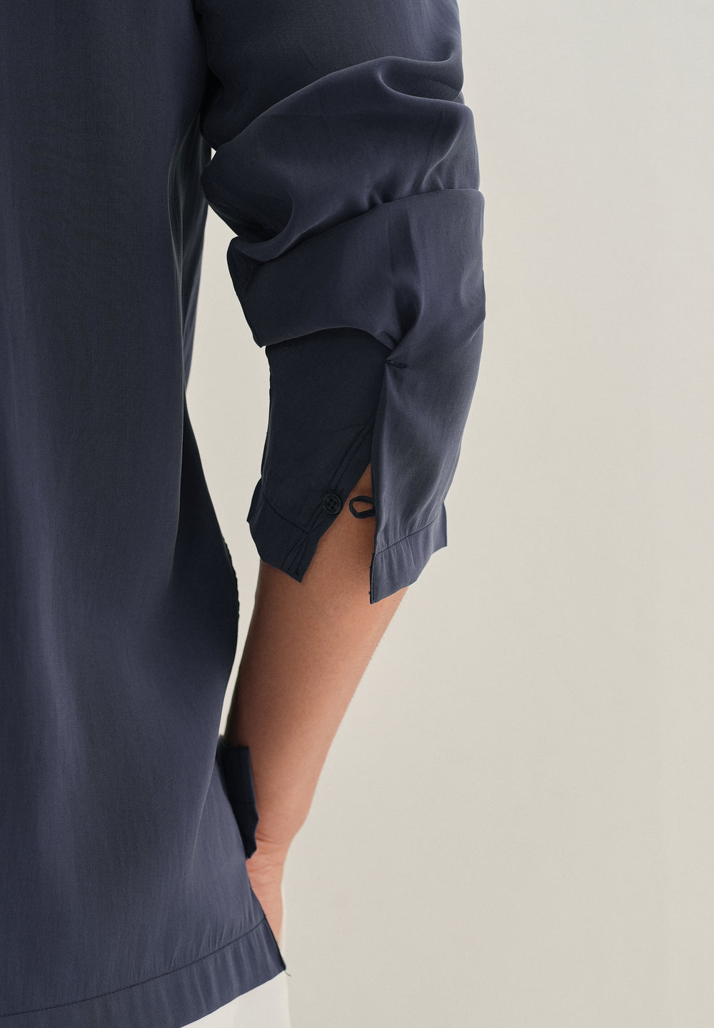 Blue Loop Button-Down Plain Shirt