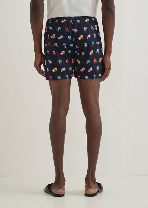 Blue Marvel Printed Boxer