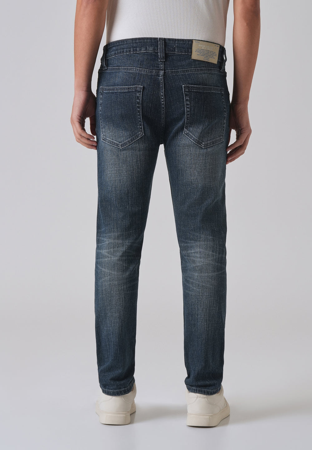 Blue Mid Fade Ankle Slim Fit Denim