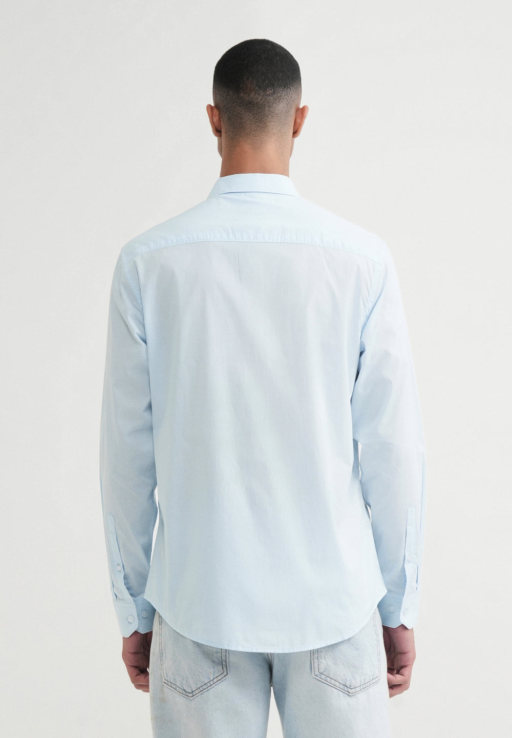 Blue Printed Cotton Shirt