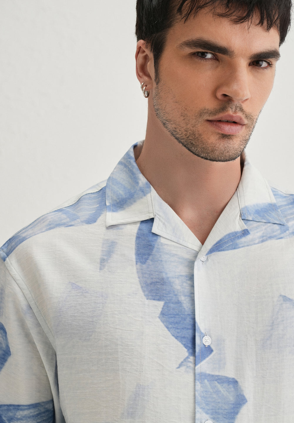 Blue Riviera Wash Printed Shirt