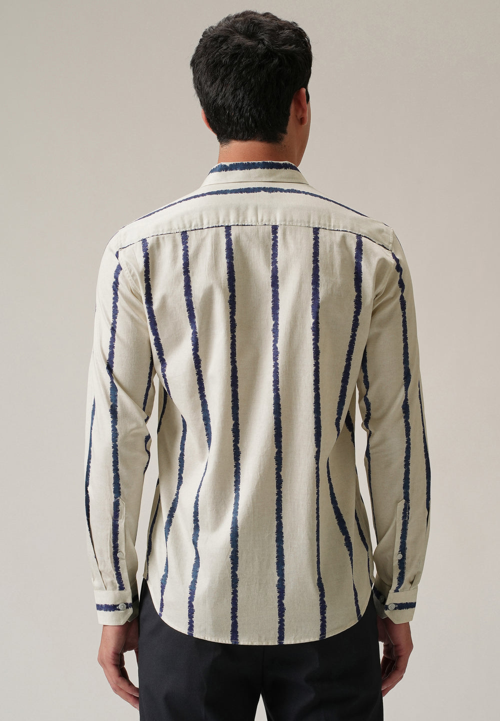 Blue Pinstripe Print Shirt
