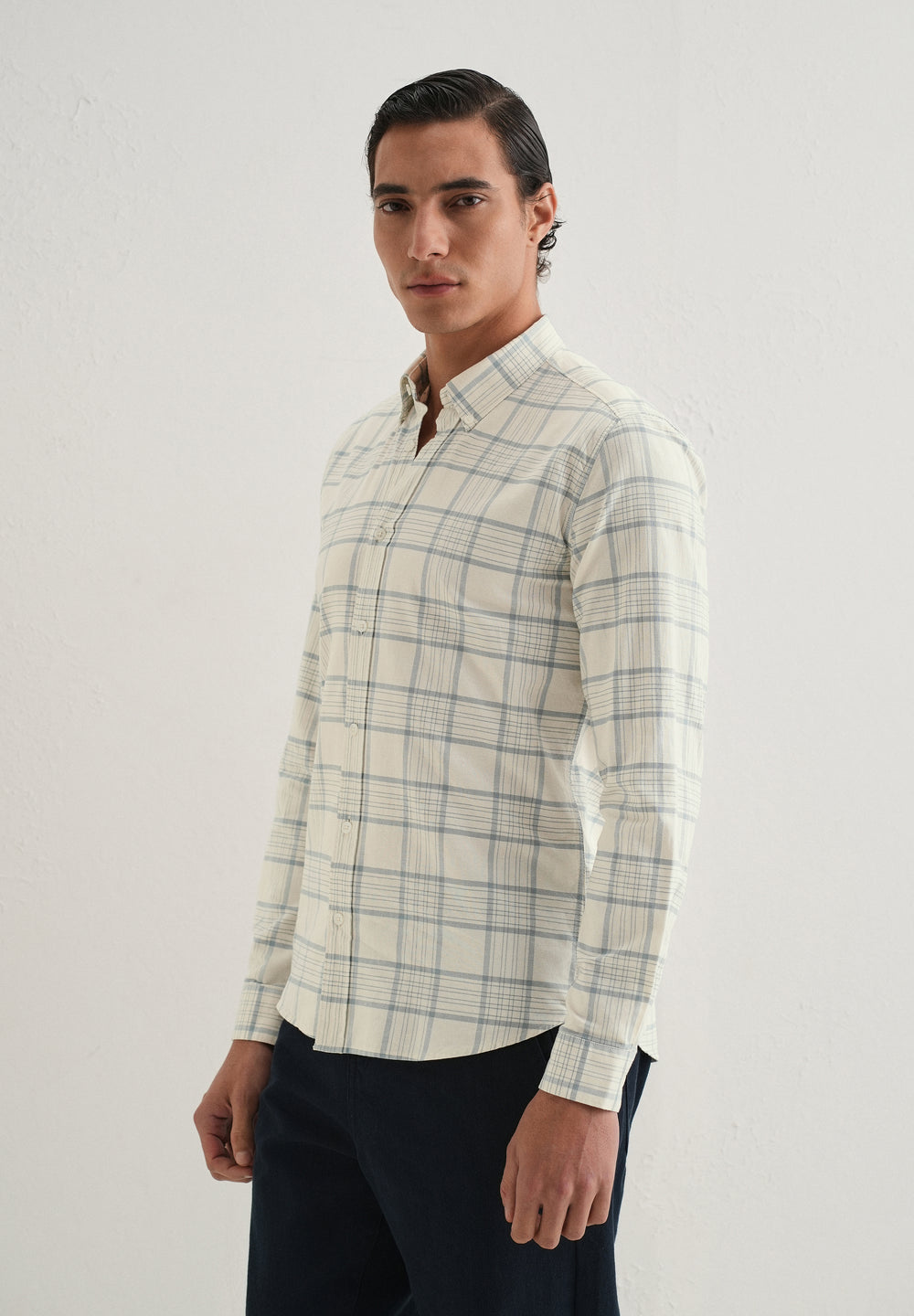 Blue Tattersall Check Shirt