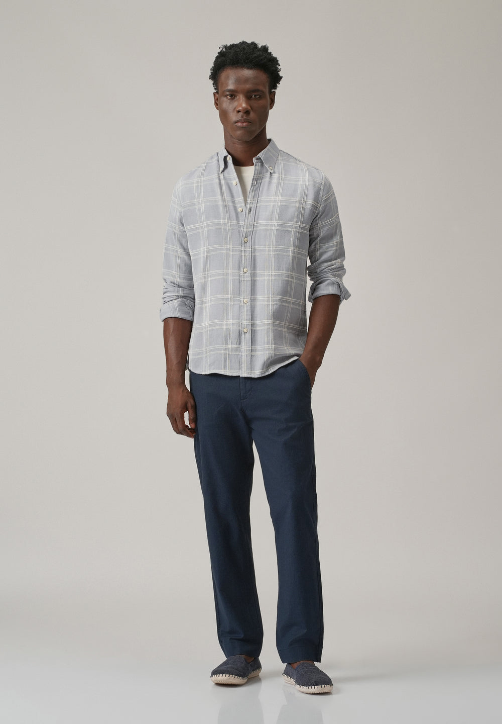 Blue Chenille Check Shirt