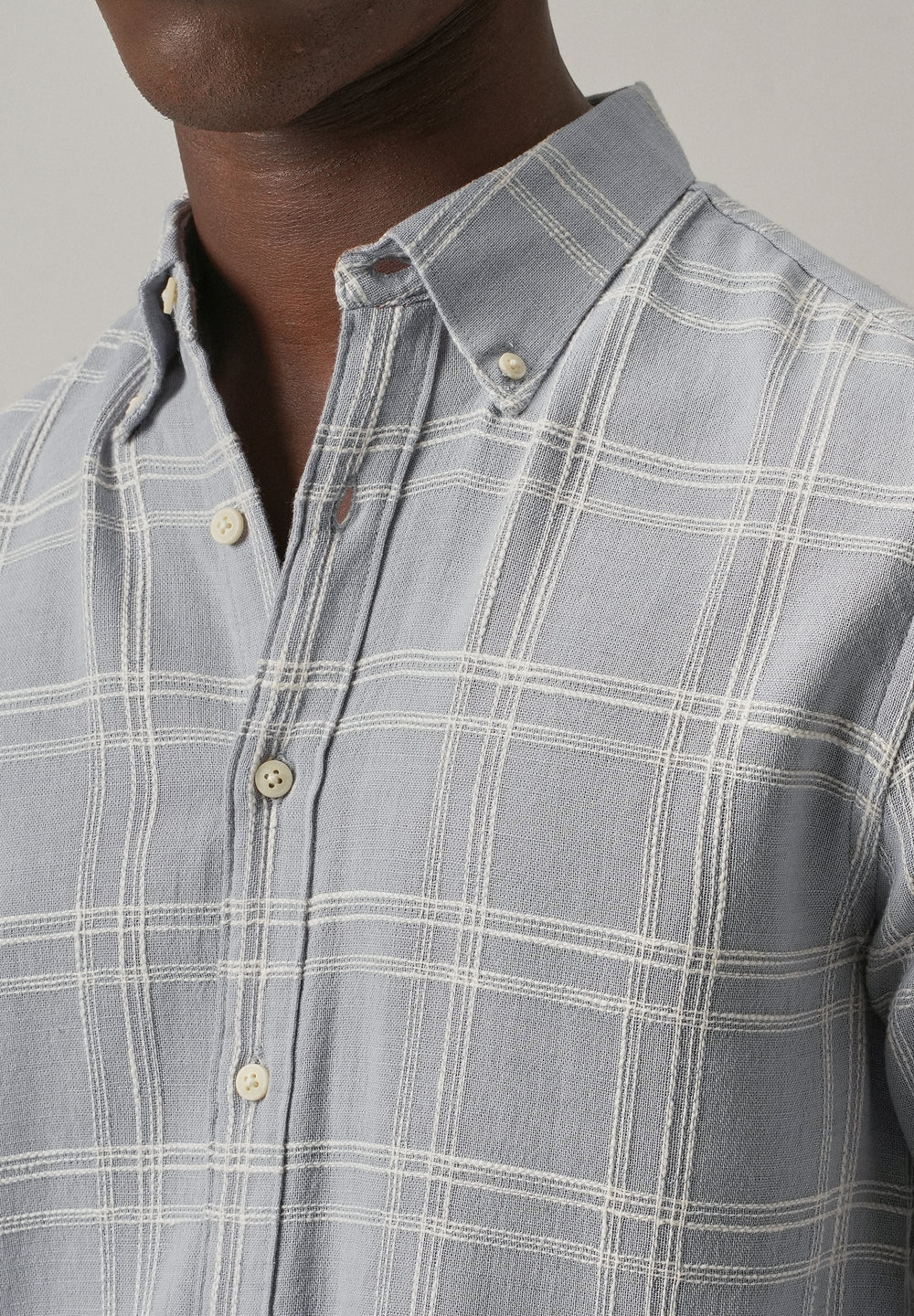 Blue Chenille Check Shirt