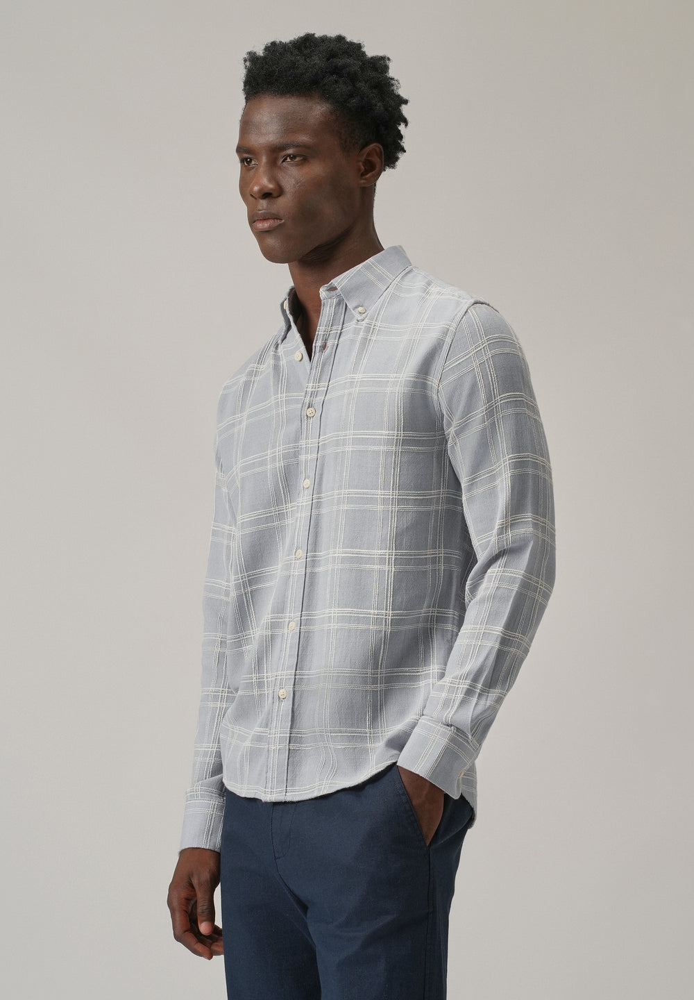 Blue Chenille Check Shirt