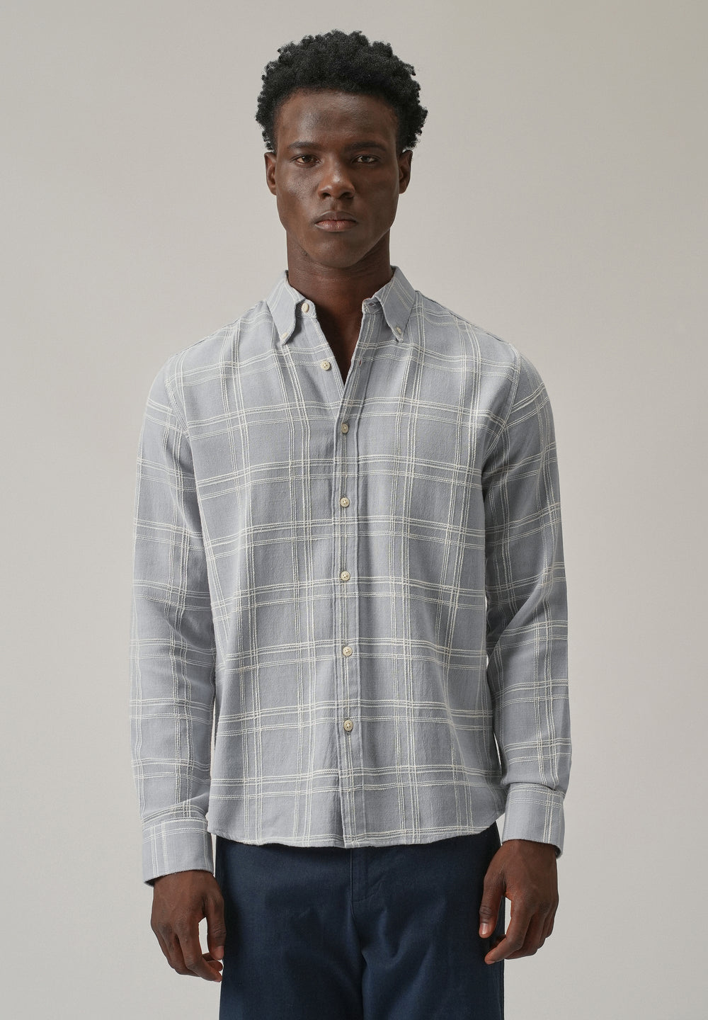 Blue Chenille Check Shirt