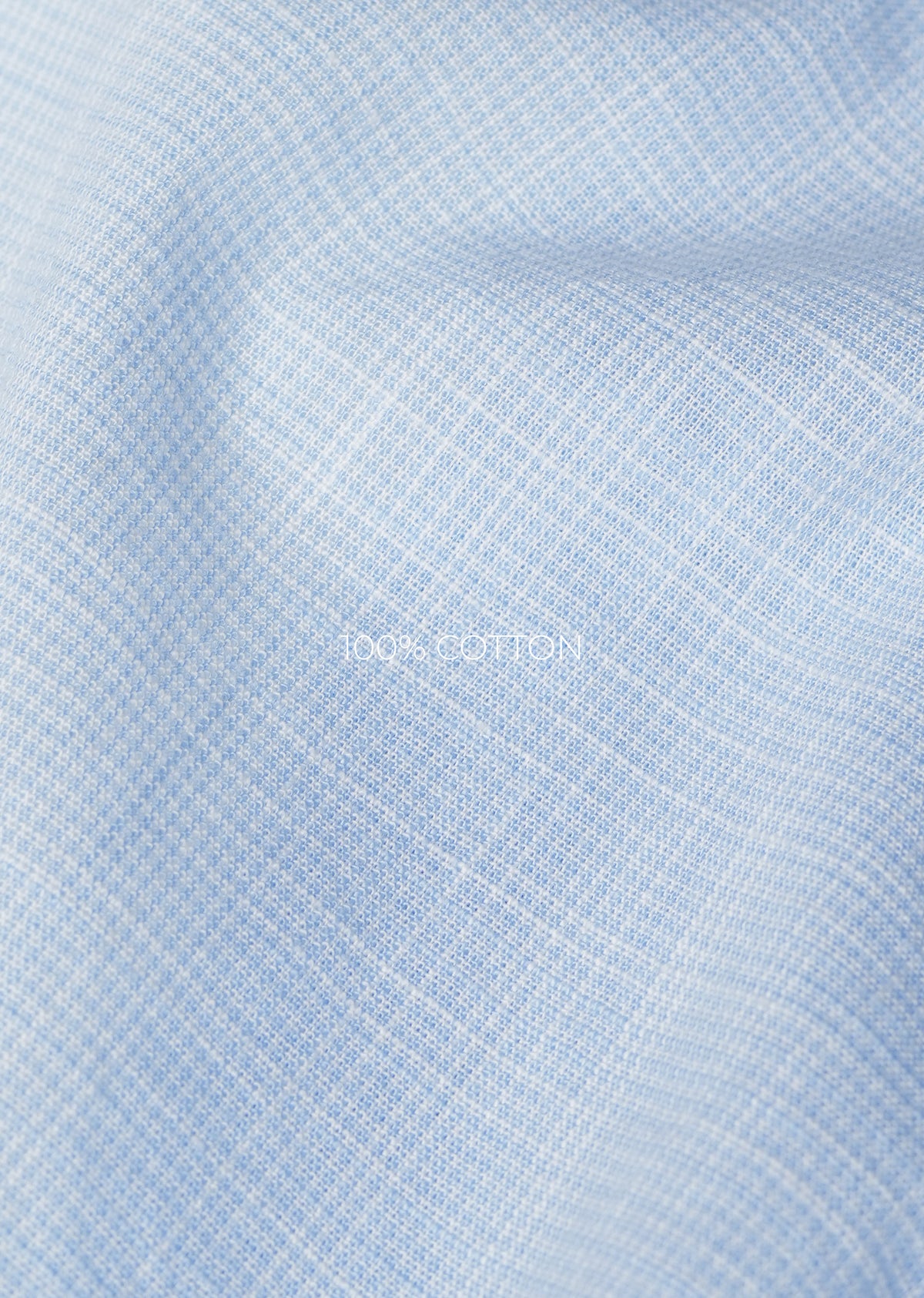Blue Textured Weave Cotton Shirt