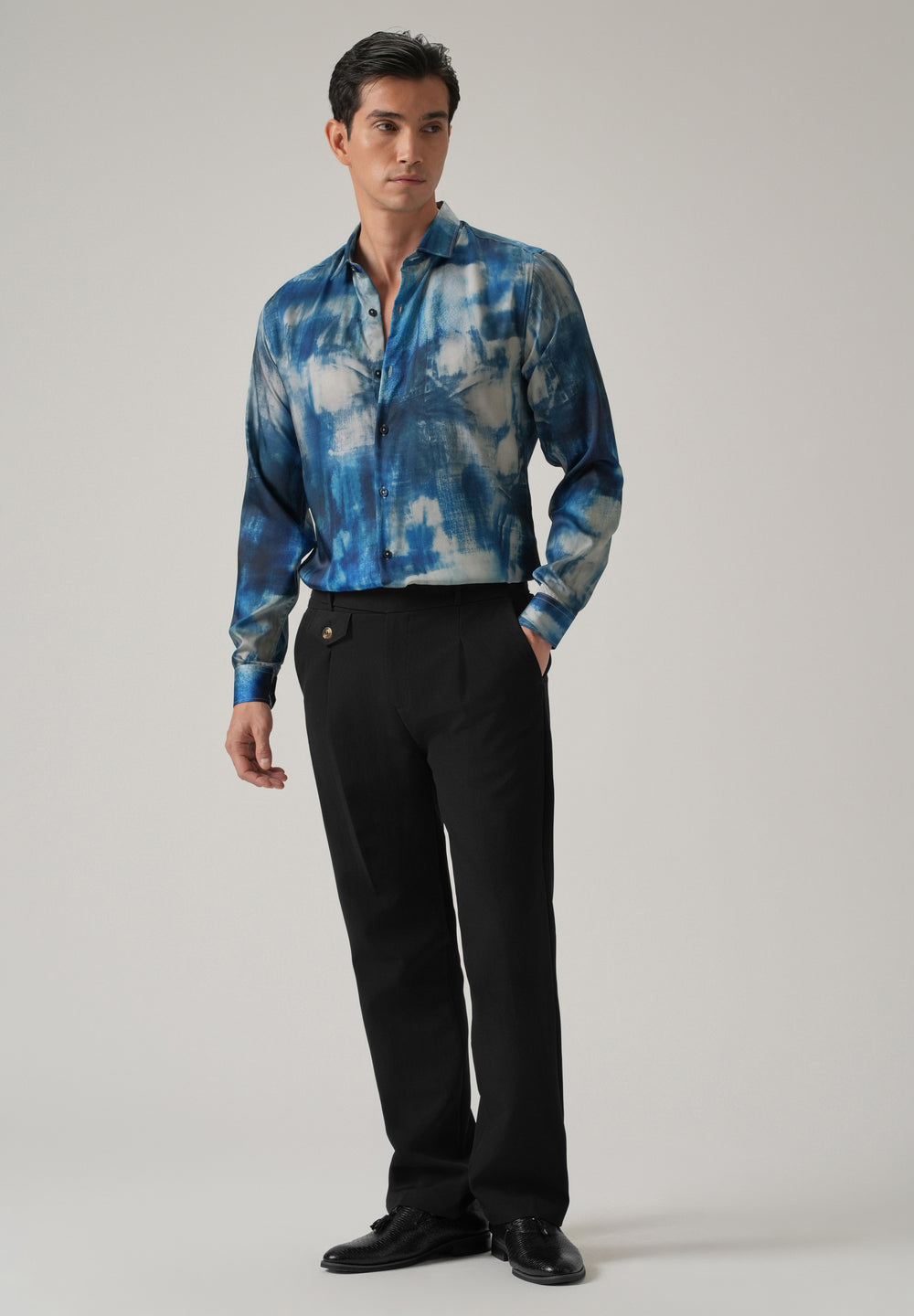 Blue Mist Wash Print Shirt