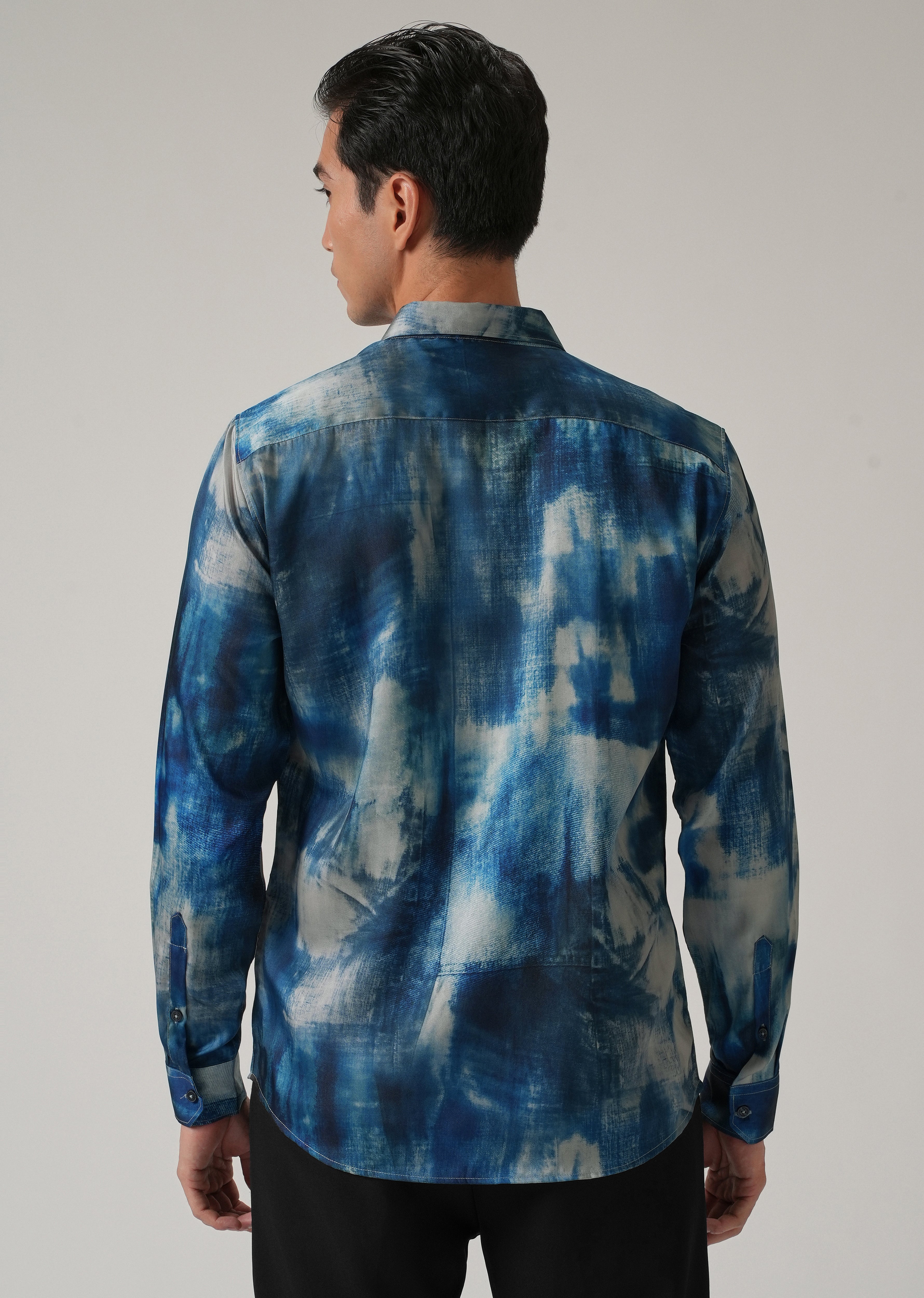 Blue Mist Wash Print Shirt