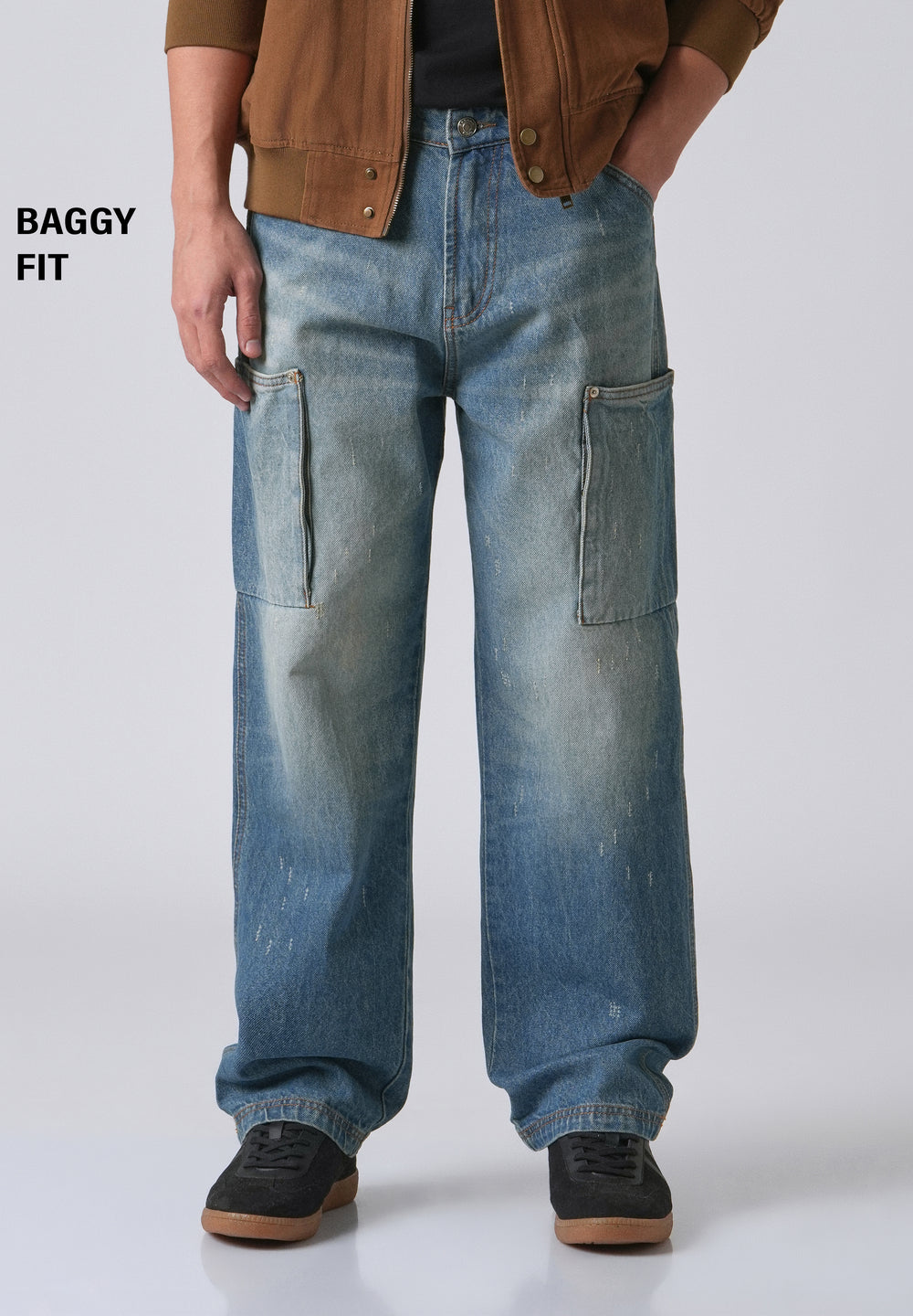 Blue Fade Baggy Fit Denim