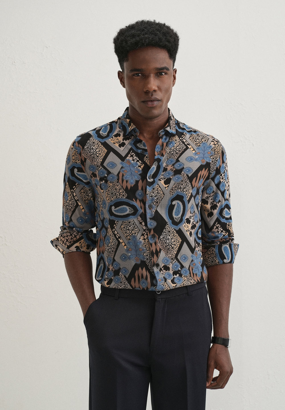 Blue Feather Shirt