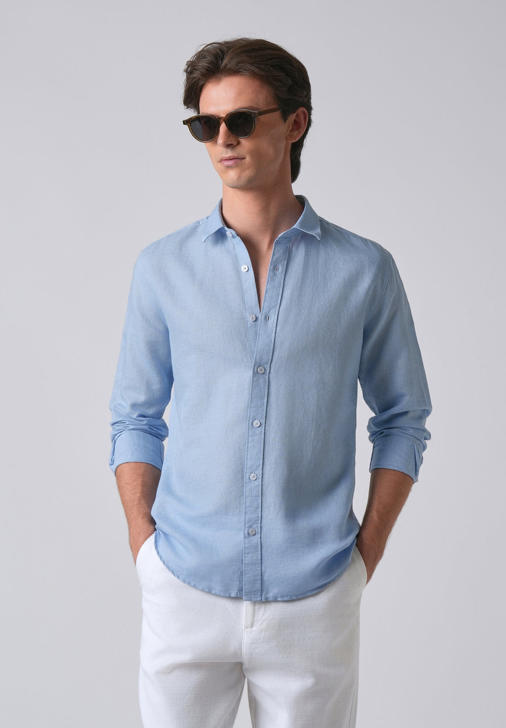Blue Linen Shirt