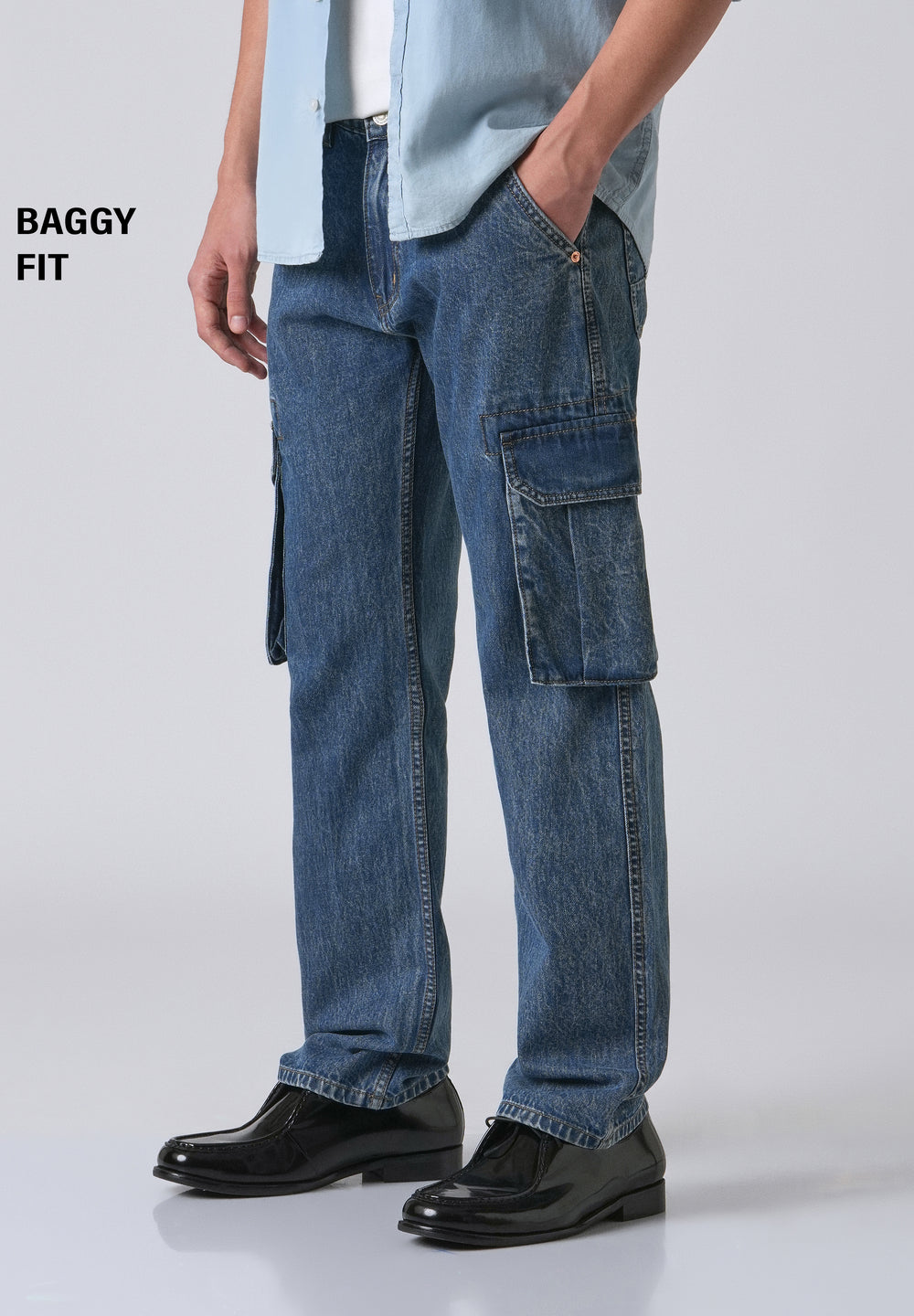 Blue Sapphire Baggy Denim