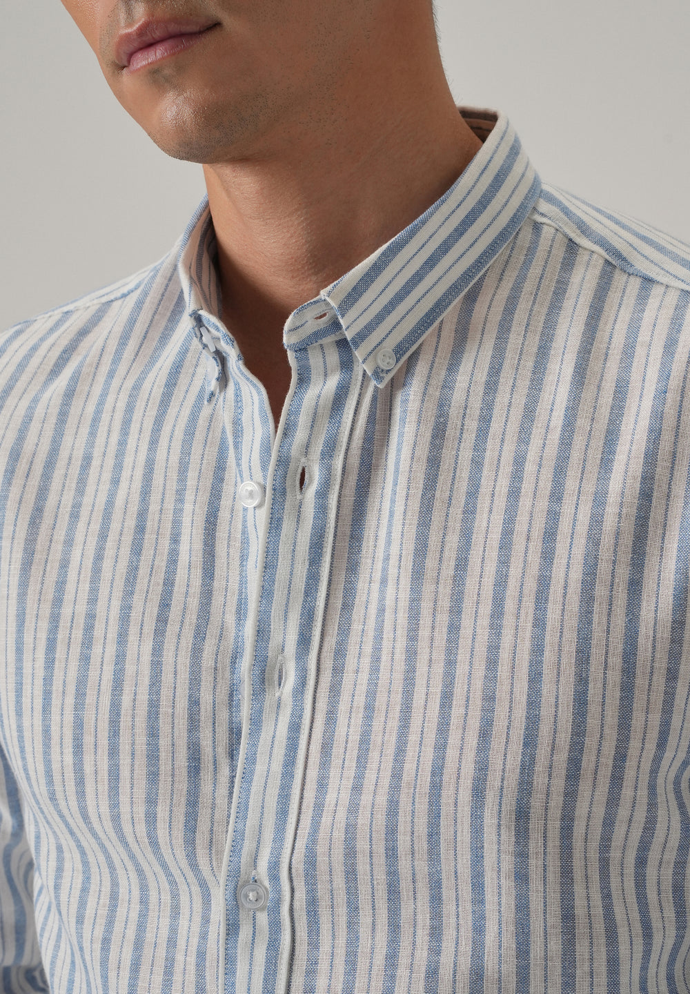 Blue Stripe Linen Shirt