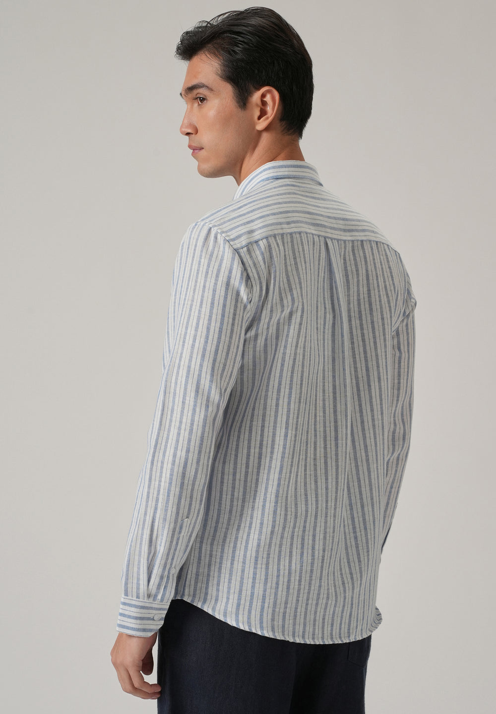 Blue Stripe Linen Shirt