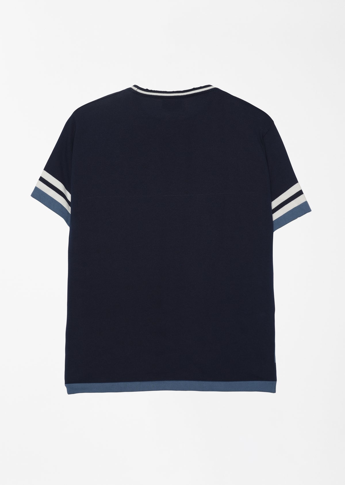 Blue Varsity Jacquard Knit T-shirt