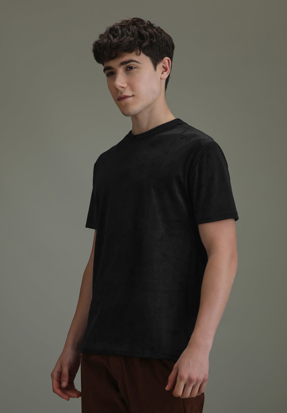 Bold Black Suede T-shirt